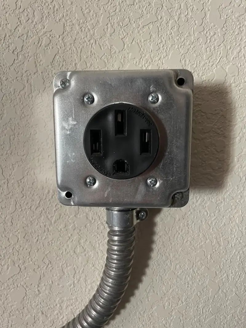 NEMA 14-50 outlet installed for Electrical Panel Upgrade in Erwin