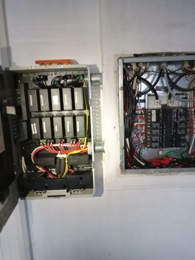 Electrical panel upgrade completed for Security Camera Wiring in Erwin